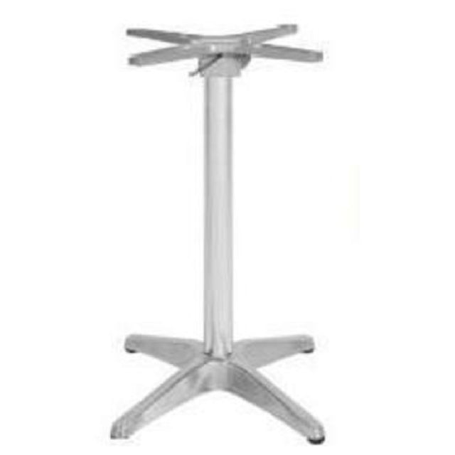 JMC Furniture TABLE BASE ALUMINUM-TONGA-4-FOLD Table Base Dining Height 23" Base Spread