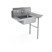 Steel Works Stainless SWSDT-48R Soiled Dish Table 30" X 48" X 43-3/4"H Pre-rinse Bowl: 20" X 20" X 5"