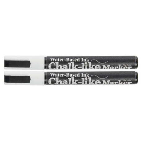 Hubert 11751 - Chalk-Like Marker Set, 2-piece, Fine Point