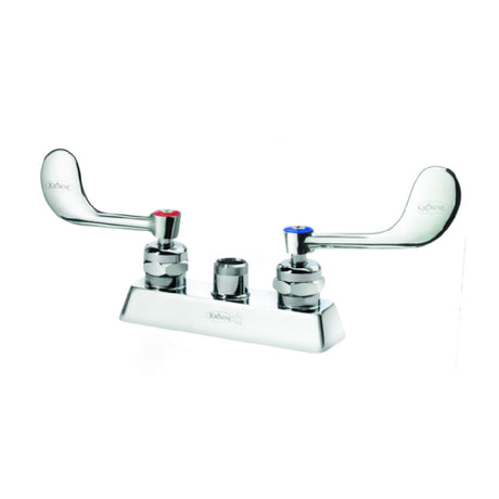 Krowne 15-3XXL-W Royal Series 4" Center Deck Mount Faucet Body Only With Wrist Blade Handles