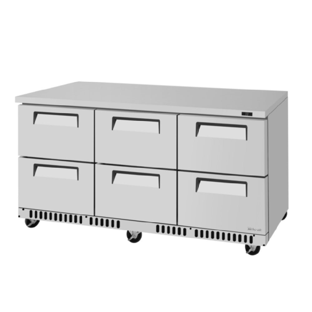 Turbo Air TUR-72SD-D6-FB-N Super Deluxe Series Undercounter Refrigerator Front Breathing Airflow