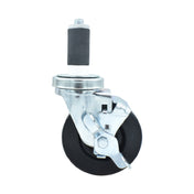 BK Resources 4SBR-2RA-HR-TLB - Swivel Caster, 1-1/4" Expanding Stem, 4" Hard Rubber Wheel