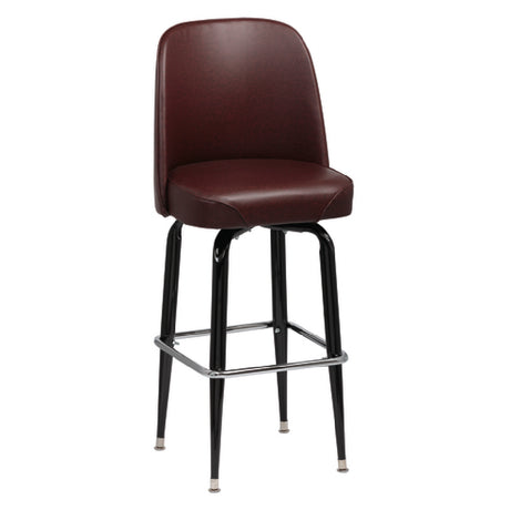 Royal Industries ROY 7714 BRN Bucket Bar Stool High Back Foam Padded Waterfall Seat