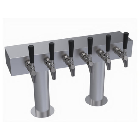 Krowne KDTH-6S Krowne Double T-Head Tower Six Faucets Handles And Faucets Not Included