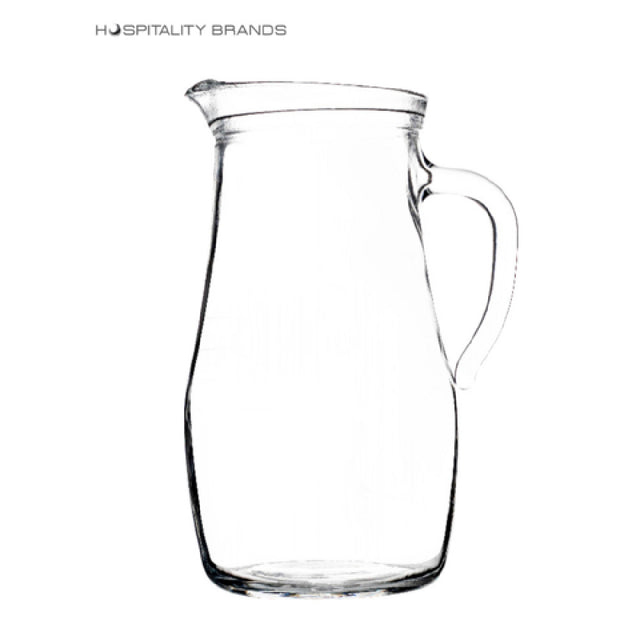 Hospitality Brands HGA180-006 Hospitality Brands Bistrot Pitcher 61.75 Oz. Premium Glass (6 Each Per Case)