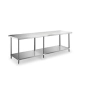 Steel Works Stainless SWWTS-3096-318 Worktable 30" X 96" X 34"H 18ga/304 Stainless Steel