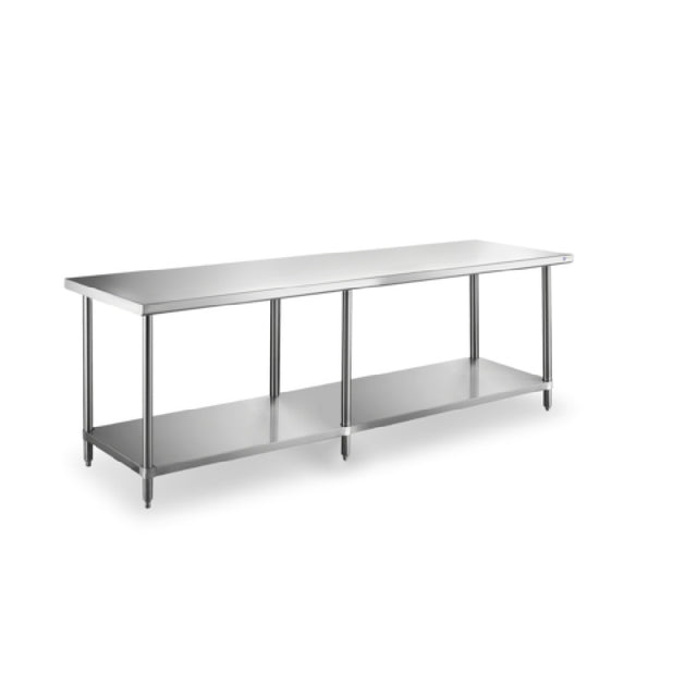 Steel Works Stainless SWWTS-3084-318 Worktable 30" X 84" X 34"H 18ga/304 Stainless Steel