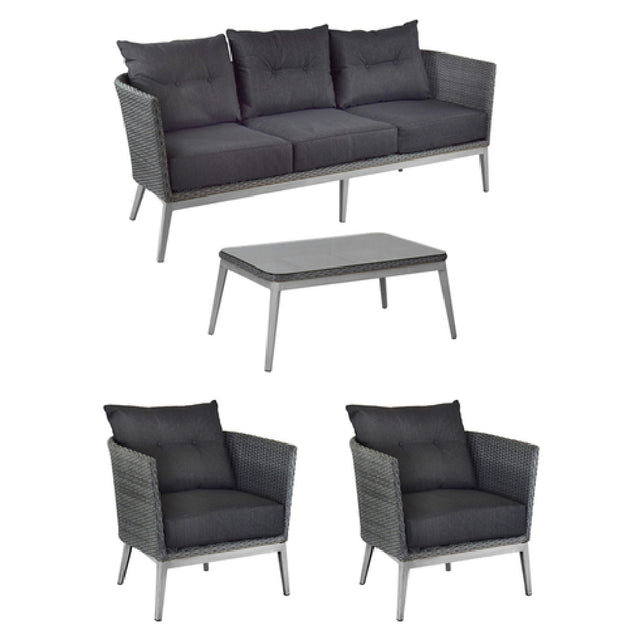 Emuamericas Llc A1710-500-74/75 Elly Lounge Set Outdoor Includes (1) 80"W X 29"D X 30"H Sofa