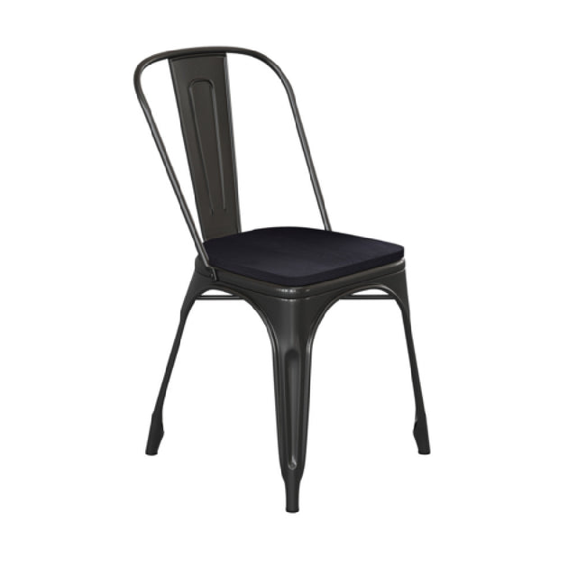 Flash Furniture CH-31230-BK-PL1B-GG Perry Stacking Side Chair 500 Lb. Weight Capacity