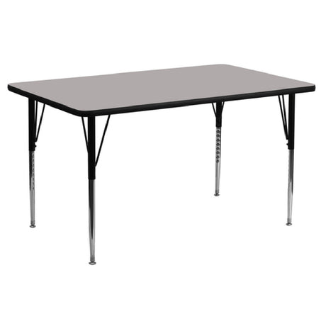 Flash Furniture XU-A2460-REC-GY-H-A-GG Activity Table 60"W X 24"D X 21-1/4" To 30-1/4" Adjustable Height