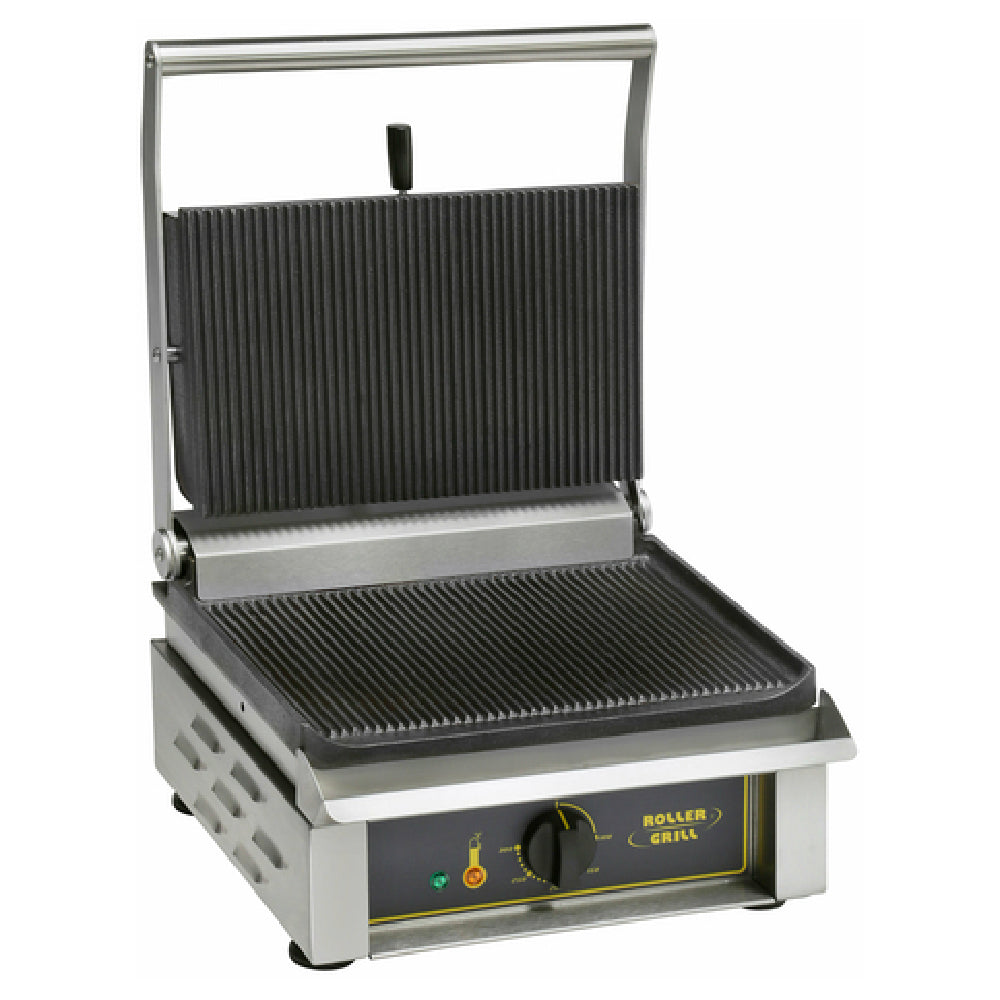 Equipex PANINI_STB Roller Grill Panini Grill Cast Iron Grooved Top & Grooved Bottom Griddle Plates