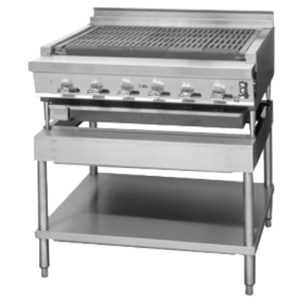 Montague Company UFLC-36R Legend™ Char-Broiler 36" Heavy-duty Range Match Countertop