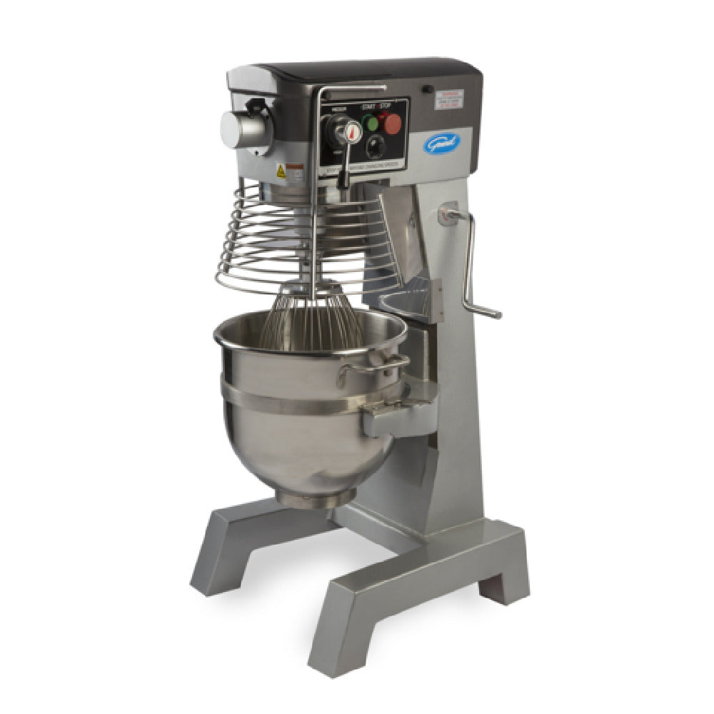 General GEM 130 Commercial Planetary Mixer 30 Qt. 3 Pre-selected Fixed Speeds (91/166/282 Rpm)