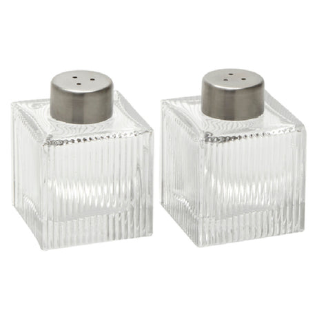 American Metalcraft GSPSR Vintage Salt & Pepper Shaker Set 2 Oz. 2"L X 2"W X 2-1/2"H