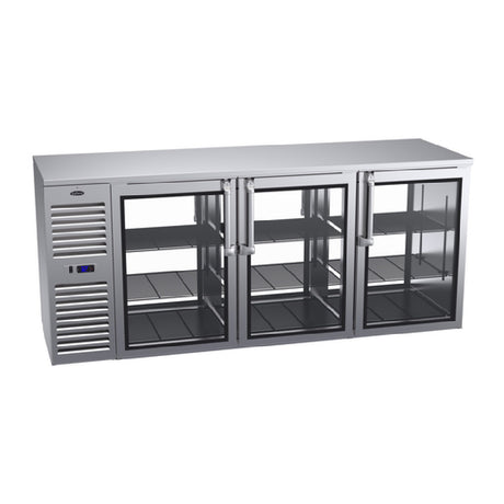 Krowne KPT84L Pass-Thru Refrigerated Back Bar Cabinet Three-section 84"W X 24"D