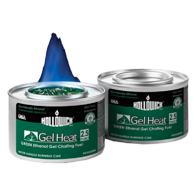 Hollowick GHGREEN Gel Heat™ Green Chafing Fuel Ethanol Can