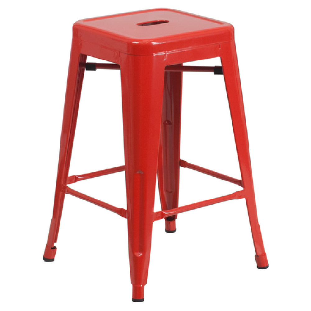 Flash Furniture CH-31320-24-RED-GG Bar Stool 500 Lb. Weight Capacity Counter Height