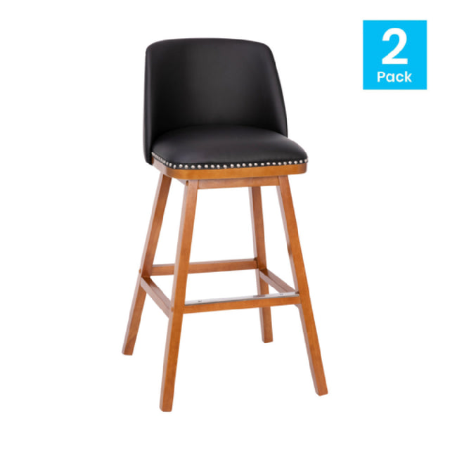 Flash Furniture CH-192162X000PU-30-BK-GG Julia Bar Stool 300 Lb. Weight Capacity