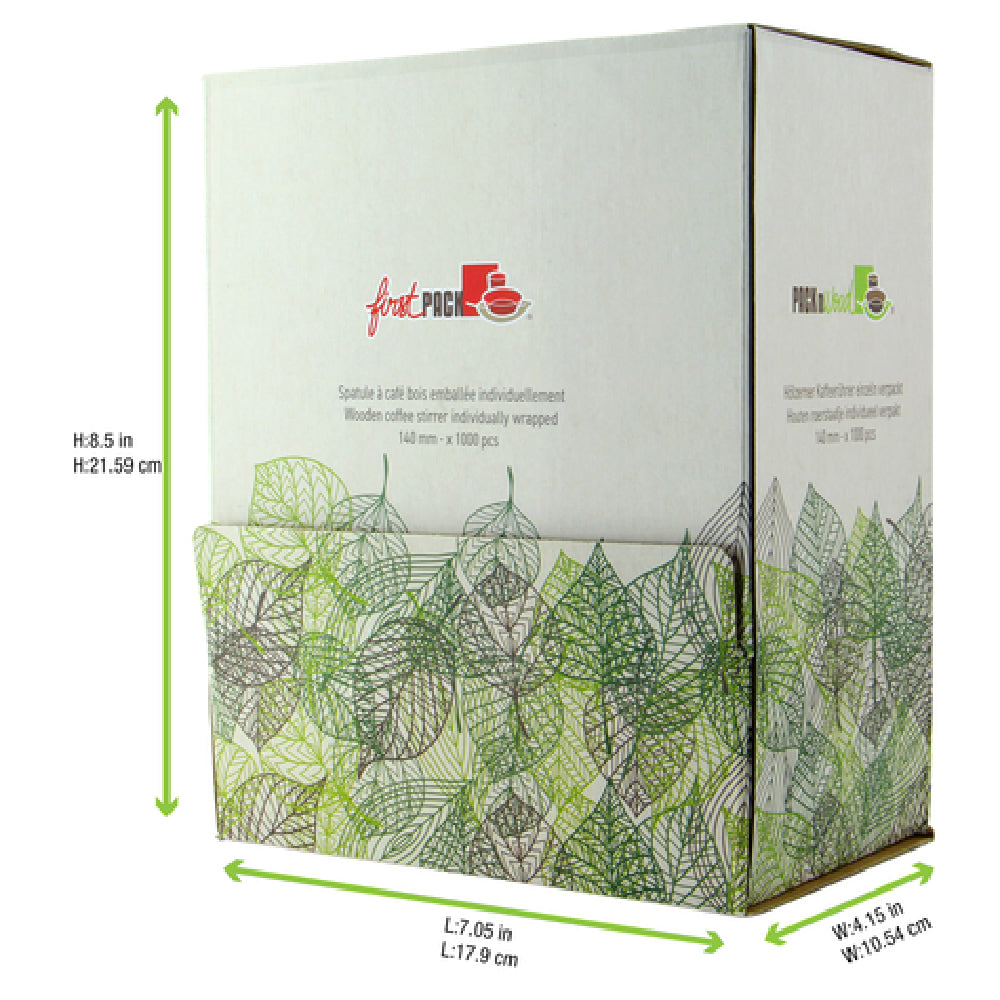 PacknWood 210SPATBEDB - Coffee Stirrers, 5.5" X 0.2", Compostable