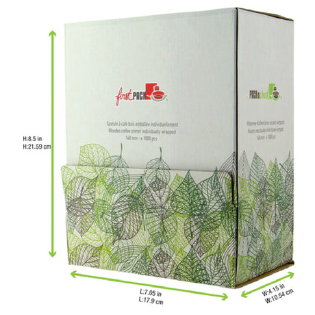 PacknWood 210SPATBEDB - Coffee Stirrers, 5.5" X 0.2", Compostable