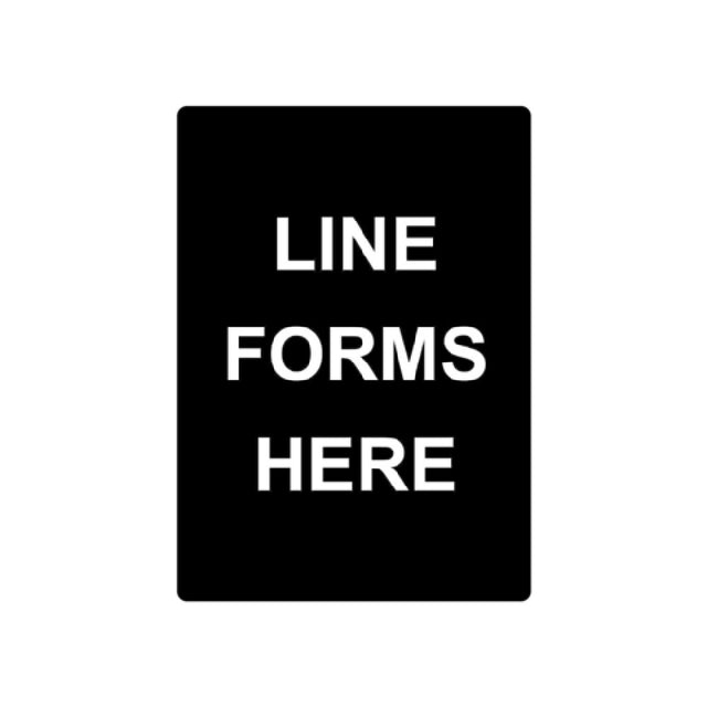 CAC China CCSN-LN3 Stanchion Sign "Line Forms Here" Double-sided