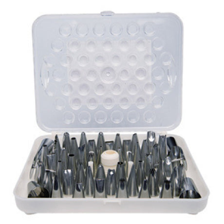 Winco CDT-52 Cream Nozzle Set 52-piece Includes Storage Box