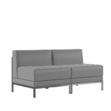 Flash Furniture ZB-IMAG-MIDCH-2-GY-GG Hercules Imagination Series Lounge Set 56"W X 28-3/4"D X 27-1/4"H Overall Dimensions