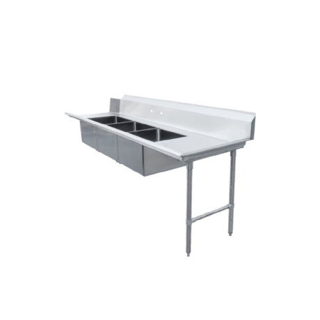 Omcan 48502 (48502) Soiled Dishtable Straight Design 108"W X 30"D X 44"H