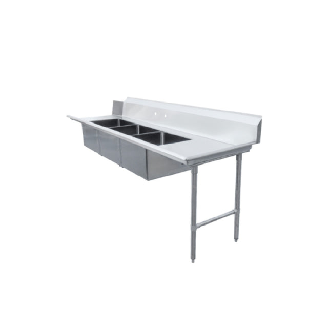 Omcan 48502 (48502) Soiled Dishtable Straight Design 108"W X 30"D X 44"H