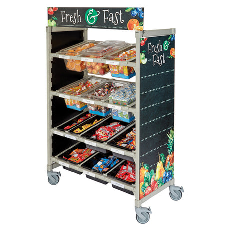 Cambro CSFLEXMERCH000 Camshelving® Flex Station Merchandiser Signs "Fresh & Fast"