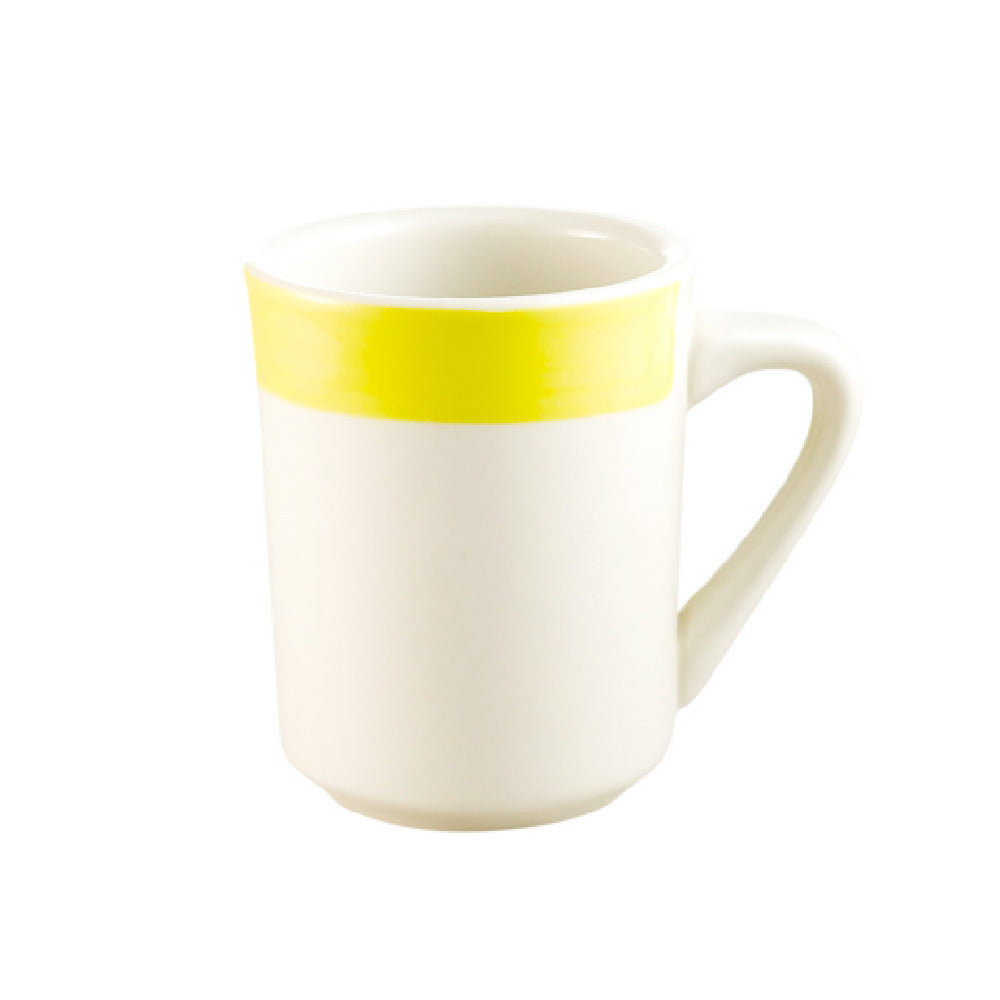 CAC China R-17-Y Rainbow Tierra Mug 8 Oz. 3-1/8" Dia. X 4"H