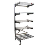 Eagle Q1830VG86A-5D Q-LEVER Cantilever Add-On Shelving Unit 5-tier 31-1/2"W X 23"D X 86"H Overall Size