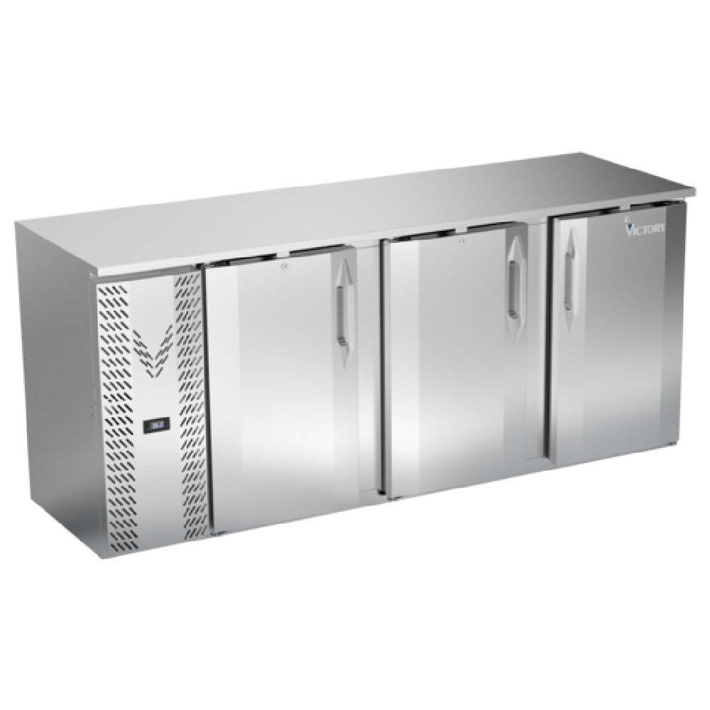 Victory VBBN78HC-S - Back Bar Refrigerator, Two-section, 78"W X 26-1/8"D X 34"H