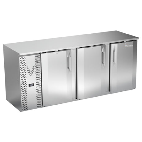 Victory VBBN78HC-S - Back Bar Refrigerator, Two-section, 78"W X 26-1/8"D X 34"H