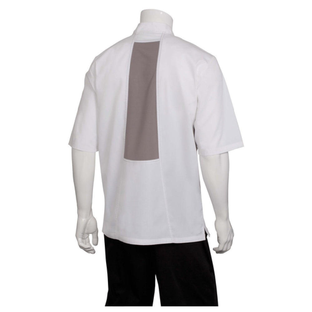 Chef Works VSSSWGCL Valais Chef Coat Single-breasted Short Sleeves