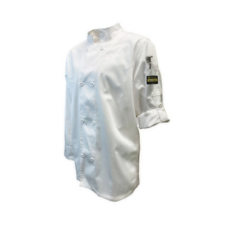 Thunder Group CJ210WHS Chef Regalia French Cuffs Chef Jackets Tapered Ventilated Long Sleeve