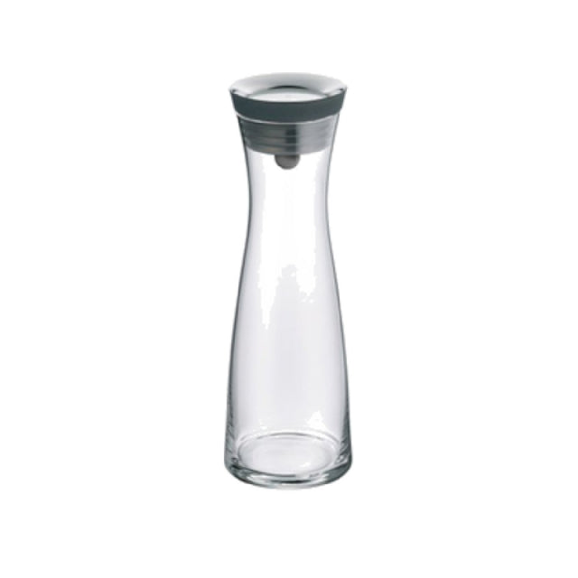 Bauscher Hepp 06.1772.6040 - Water Decanter, 50.72 Oz., 18/10 Stainless Steel Close Up Lid With Black Ring