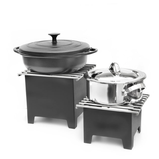 Steelite DWGB99GBK Grill And Riser Box 9.0"W X 9.0"D X 9.0"H 18/10 Stainless