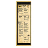 Menu Solutions WDSTR-BD Menu Board Holds 4-1/4" X 14" Insert Double Panel