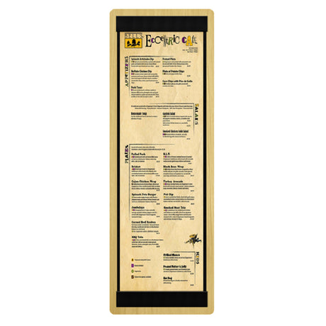 Menu Solutions WDSTR-BD Menu Board Holds 4-1/4" X 14" Insert Double Panel