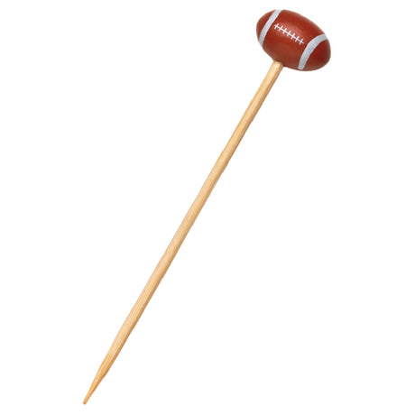PacknWood 210BBOVAL - Football Skewers, 4.7", Freezer Safe