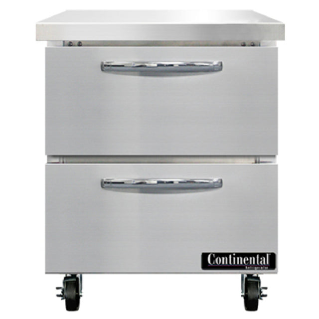 Continental Refrigerator SW27N-D Work Top Refrigerator 27"W 7.4 Cu Ft Capacity