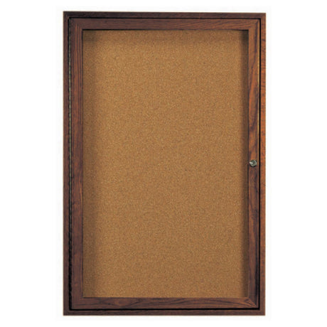 Aarco WBC4836R Red Oak Bulletin Board 36"W X 48"H Enclosed