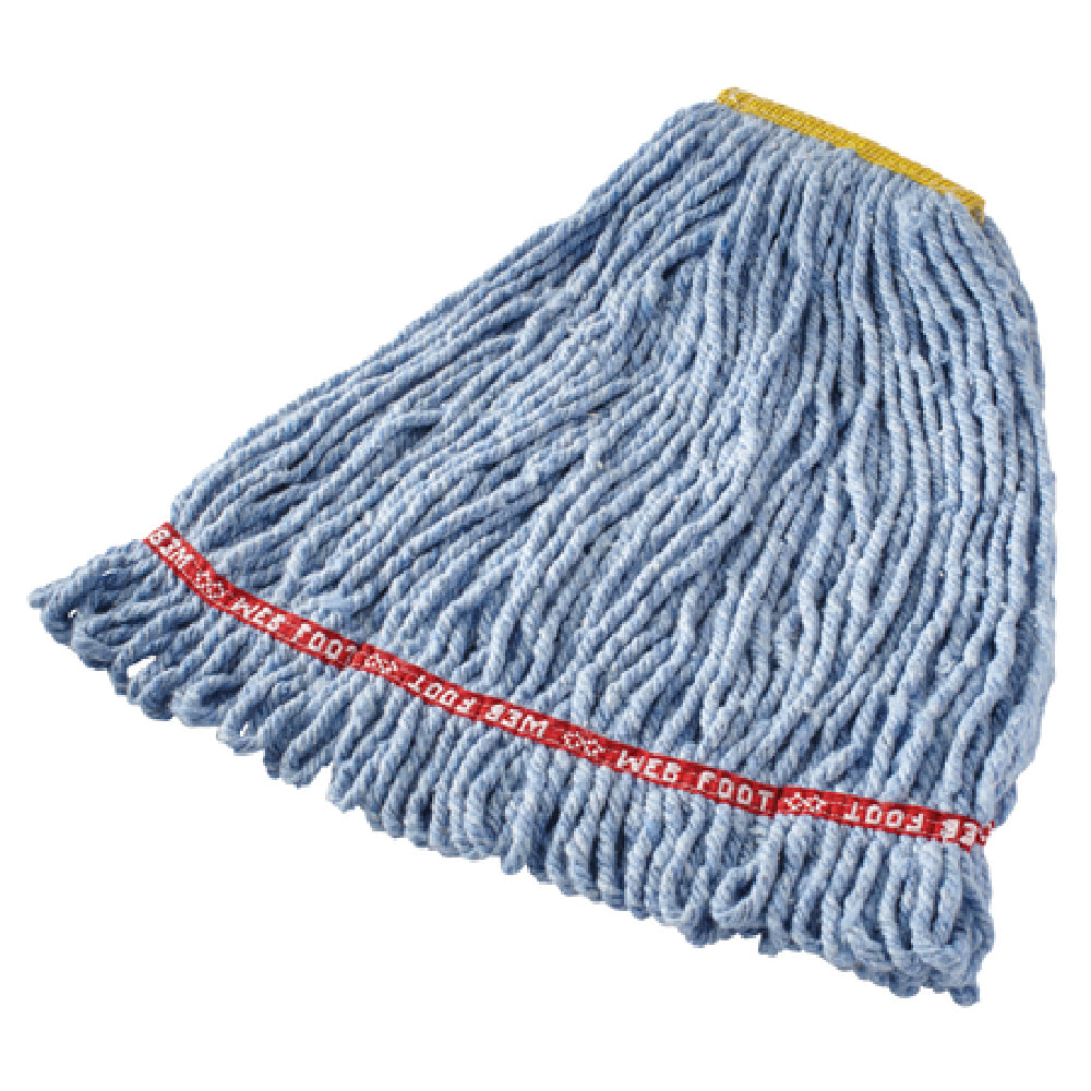 Rubbermaid FGA25206BL00 - Web Foot® Wet Mop, Medium, 4-ply Cotton/synthetic Blend