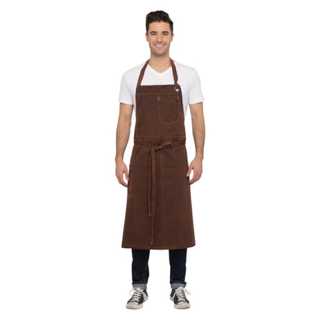 Chef Works ABCAQ004-RUS-0 Dorset Chefs Bib Apron 40"L X 39"W Adjustable Neck With Grommet