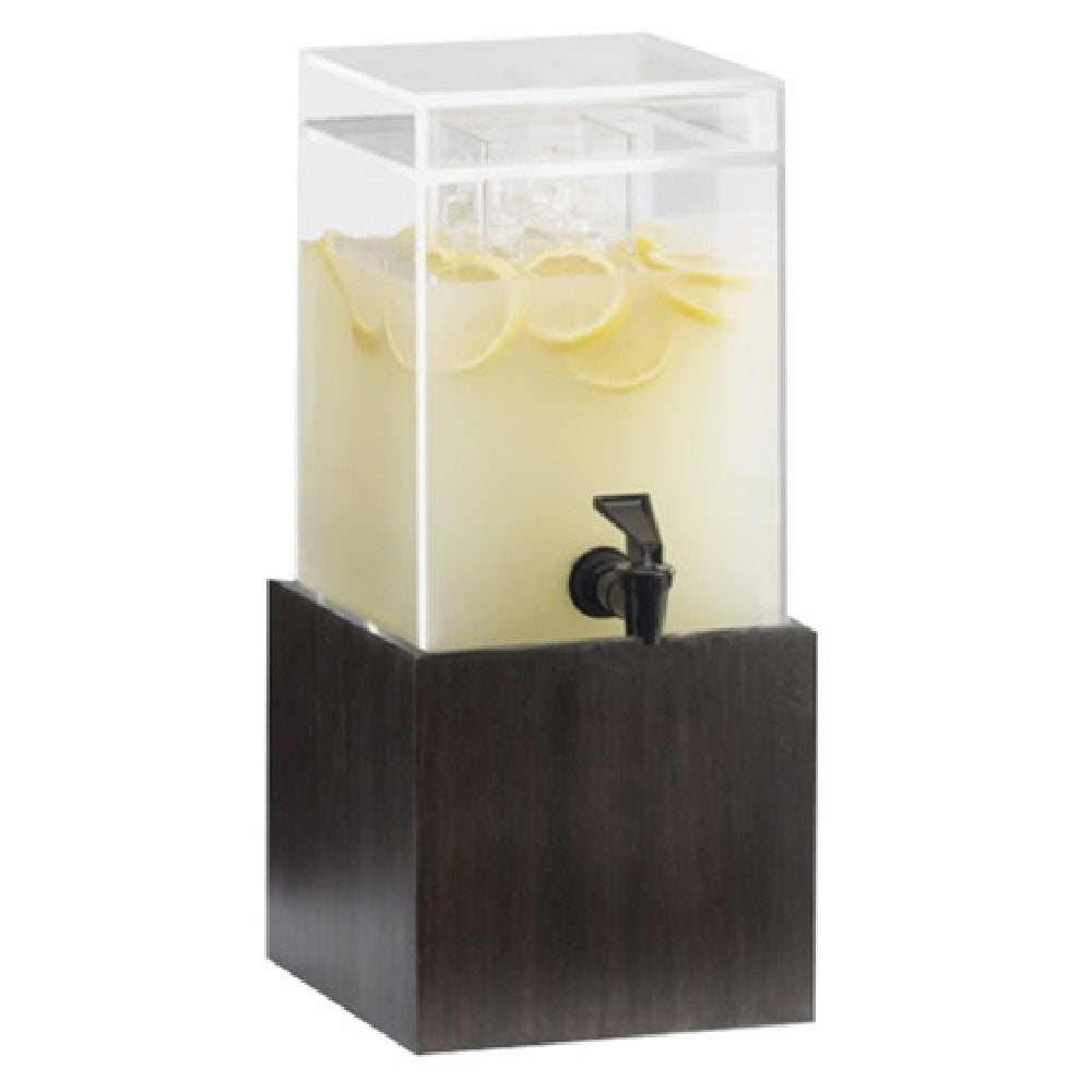 Cal Mil 1527-1-96 Midnight Bamboo Beverage Dispenser 1-1/2 Gallon Capacity 8-1/4"W X 9-3/4"D X 17-3/4"H