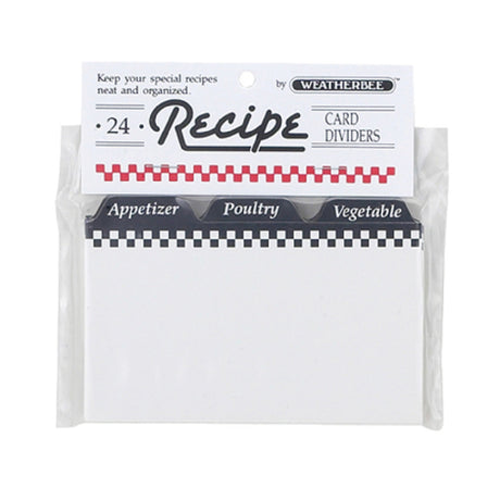 Harold Import Co. 094 Weatherbee Recipe Card Dividers 3" X 5" (24 Pack)