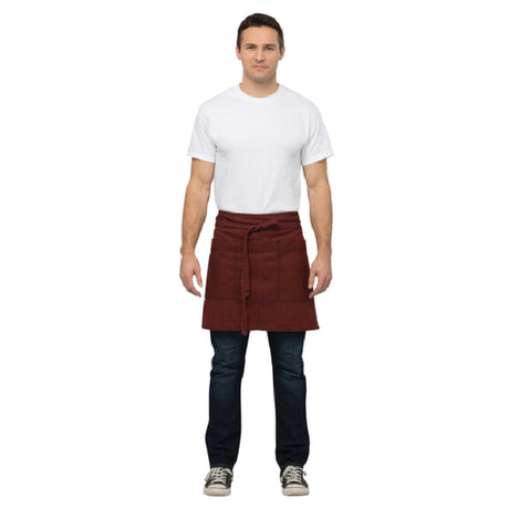 Chef Works AHN01-RNA-0 Uptown Bistro Apron 12"L X 23"W Half Length