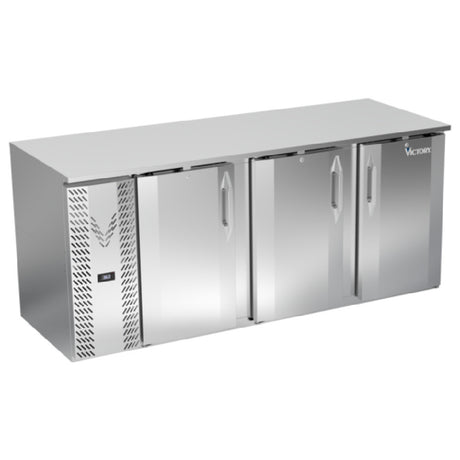 Victory VBB78HC-F-S - Back Bar Refrigerator, Food Rated, Three-section