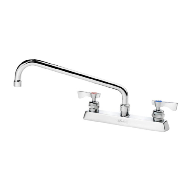 Krowne 15-512L-W-E4 Royal Series 8" Deck Mount Faucet With 12" Swing Spout Vandal Resistant Wristblade Handles